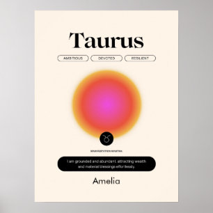 Astrologie Zodiac Sign Taurus Poster