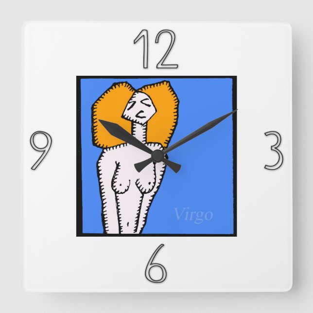 Astrologie Zodiac Sign Virgo Wall Uhr (Vorderseite)