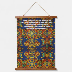 Astrologie Zodiac Tapestry Celestial Horoskop Wall Wandteppich Mit Holzrahmen