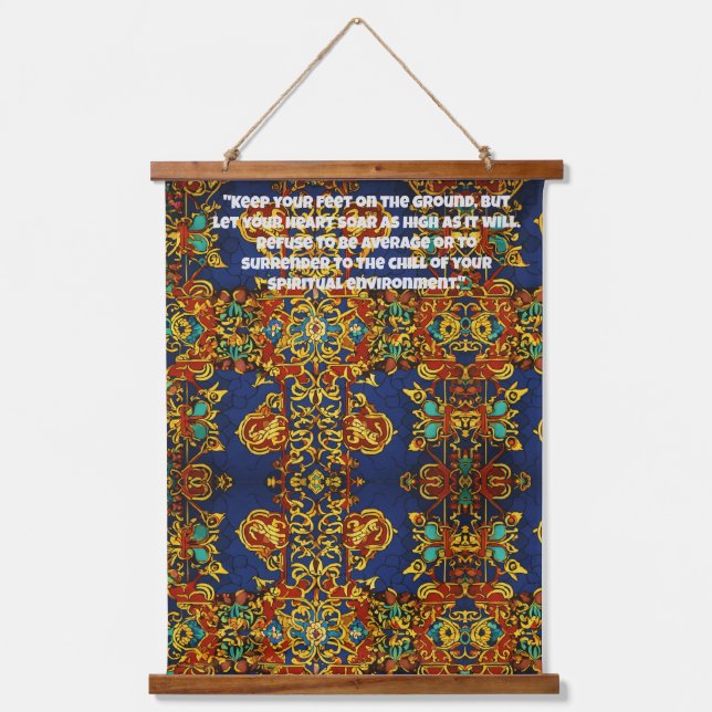 Astrologie Zodiac Tapestry Celestial Horoskop Wall Wandteppich Mit Holzrahmen (Vorderseite)
