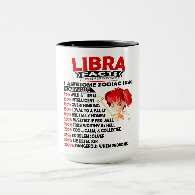 Astrologie/Zodiaka-Zeichen//Libra-Fakten Tasse (Zentrum)