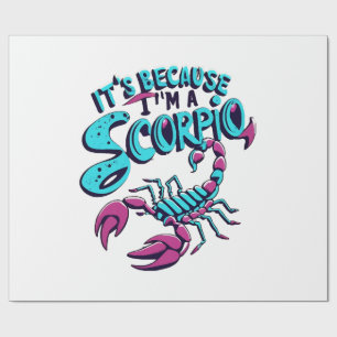 Astrologische Skorpion-Schwingungen Vintage-Tierkr Geschenkpapier