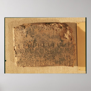 Astrologische Tablette, von Uruk Poster