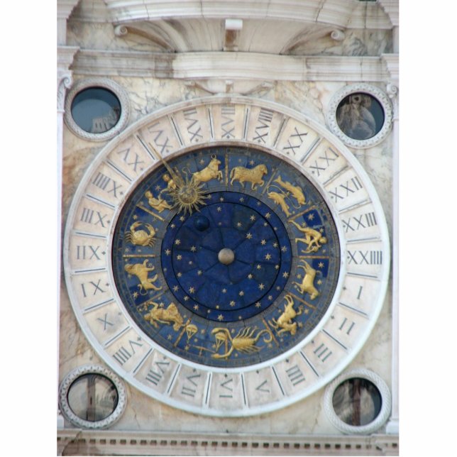Astrologische Uhr, Marktplatz San Marco, Venedig Fotoskulptur Ornament (Vorne)