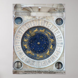 Astrologische Uhr, Marktplatz San Marco, Venedig Poster