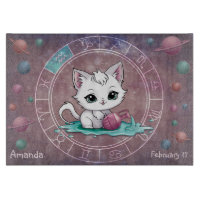 Astrologischer Aquarius Niedliche Katze Zodiac Whe