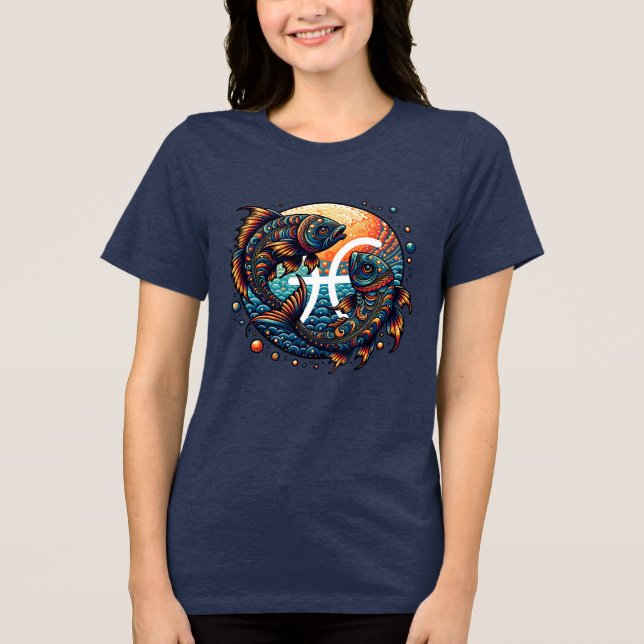 Astrologisches Horoskop-Syndrom Tri-Blend Shirt (Vorderseite)