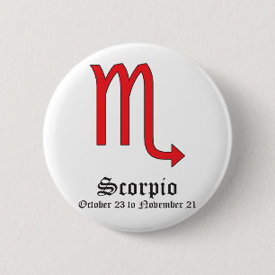 ASTROLOGISCHES SCORPIO, SYMBOL ZODIAC BUTTON