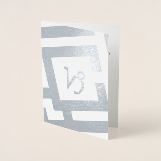 Astrologisches Signieren von Capricorn Silver Cust Folienkarte (Vorderseite)
