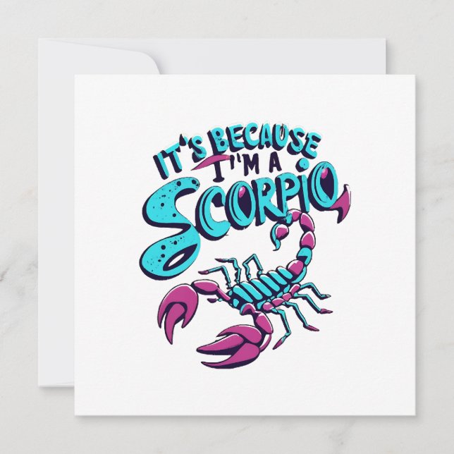 Astrologisches Skorpium Vibes Vintages Zodiakzeich Einladung (Vorderseite)