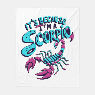 Astrologisches Skorpium Vibes Vintages Zodiakzeich Fleecedecke