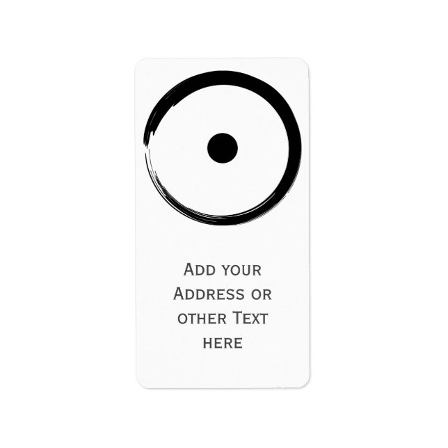 Astrologisches Sonnenzeichen - Zen-Kreis 1 des Bud Adressaufkleber (Vorne)