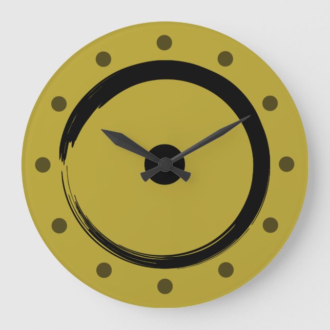 Astrologisches Sonnenzeichen - Zen-Kreis 1 des Bud Große Wanduhr (Vorderseite)