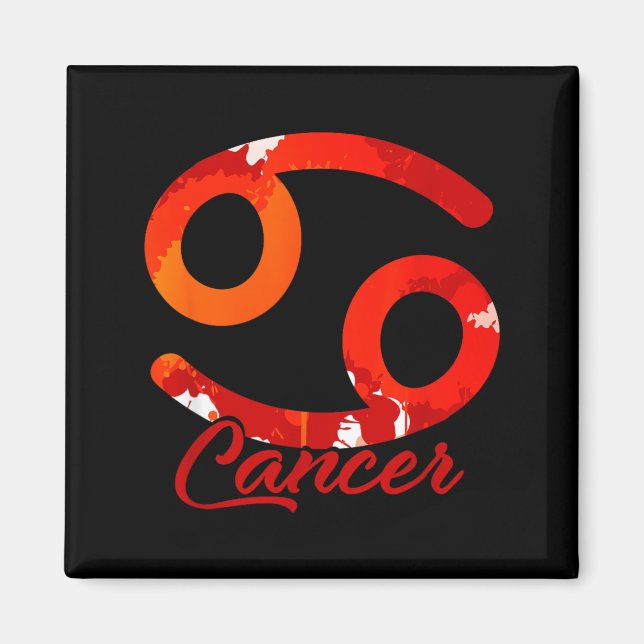 Astrologisches Zeichen Symbol Sternzeichen Krebs Magnet (Vorne)