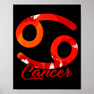 Astrologisches Zeichen Symbol Sternzeichen Krebs Poster