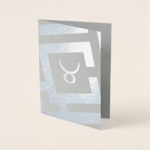 Astrologisches Zeichen Taurus Silver Decke Benutze Folienkarte