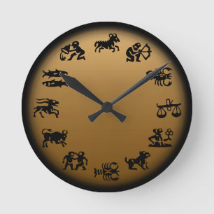 Astrology Clock Horoscope Clocks - Customize Runde Wanduhr