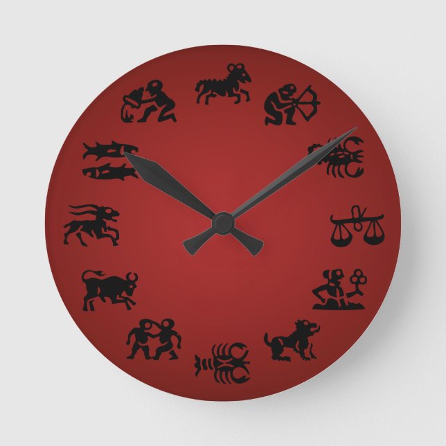 Astrology Clock Horoscope Clocks - Customize Runde Wanduhr (Vorderseite)