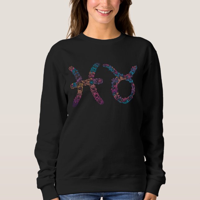 Astrology Horoscope Zodiac Signs Gemini and Taurus Sweatshirt (Vorderseite)