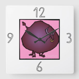 Astrology Zodiac Sign Taurus Wall Clock Quadratische Wanduhr