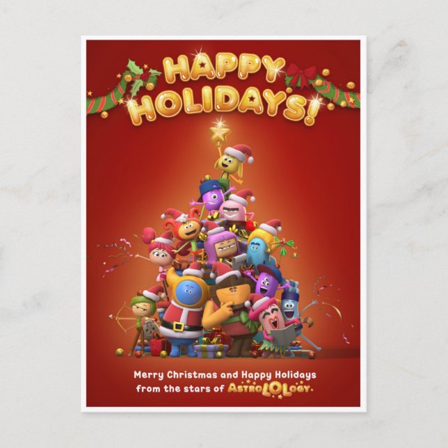 AstroLOLogy Christmas Postcard Postkarte (Vorderseite)