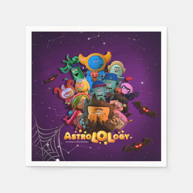 AstroLOLogy Halloween Paper Napkins Serviette (Vorderseite)