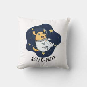 Astromutt Funny Dog Astronaut Puff Kissen
