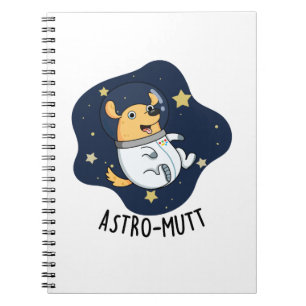 Astromutt Funny Dog Astronaut Puff Notizblock