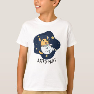 Astromutt Funny Dog Astronaut Puff T-Shirt