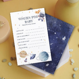 Astronatin Rocketship Baby Shower Baby Bingo Game
