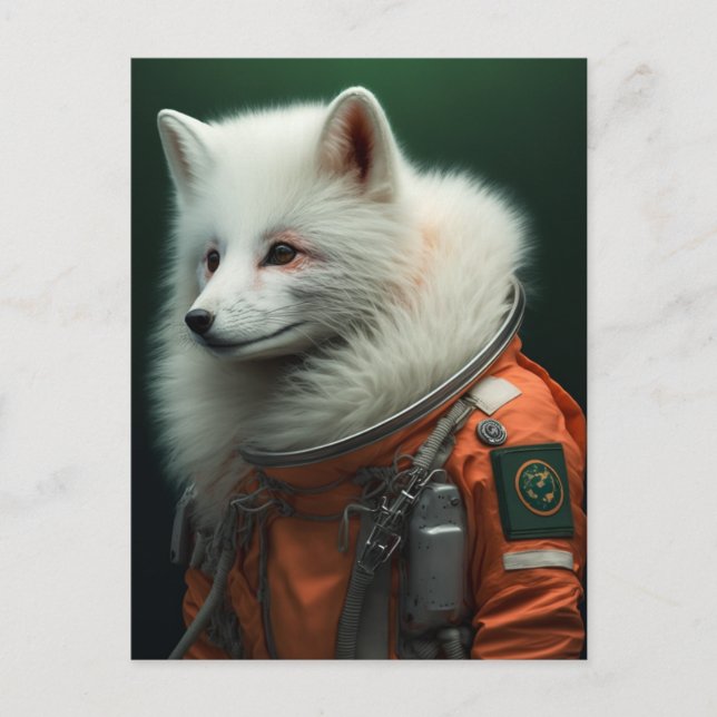 Astronaunt Fox Postkarte (Vorderseite)