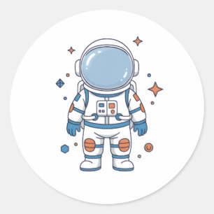 Astronaut, 1. Reise um die Sonne Geburtstag Runder Aufkleber