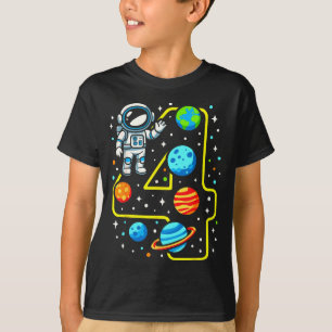 Astronaut 4. Geburtstagsfeier 4 Jahre altes Jungen T-Shirt