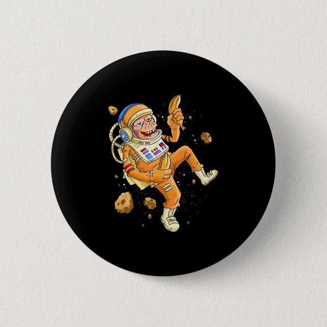 Astronaut-Affenraum Button (Vorderseite)