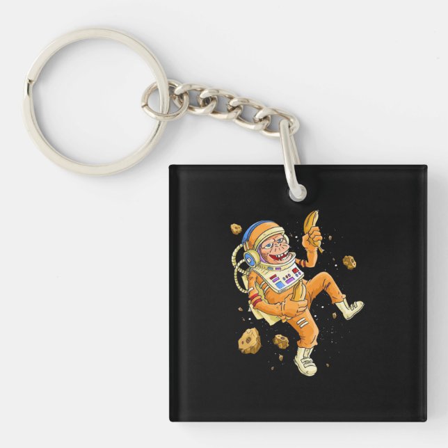 Astronaut-Affenraum Schlüsselanhänger (Vorderseite)