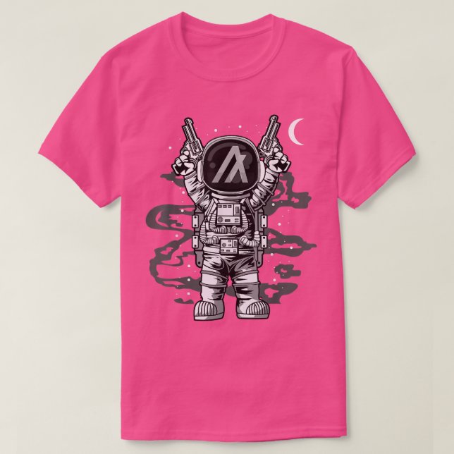 Astronaut Algorand Coin ALGO zum Mondkrypto zu T-Shirt (Design vorne)