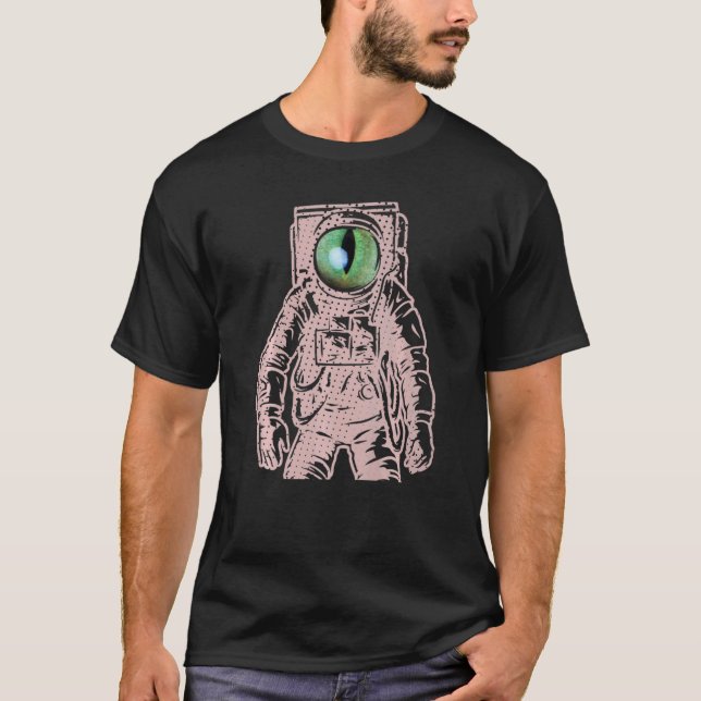 Astronaut Alien Eyes T-Shirt (Vorderseite)