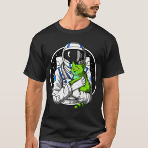Astronaut Alien Katzenliebhaber T-Shirt