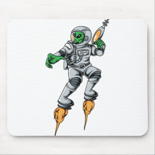 Astronaut Alien SciFi Space Ufo Mousepad