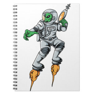 Astronaut Alien SciFi Space Ufo Notizblock