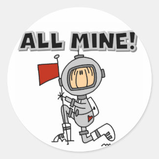 Astronaut Alle meine T - Shirt und Geschenke Runder Aufkleber