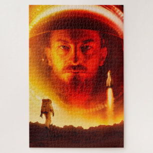 Astronaut allein auf dem Mars gestrandet Sci-Fi Puzzle
