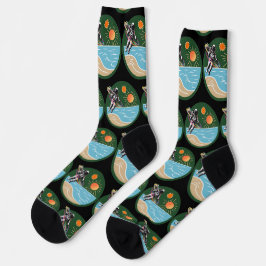 Astronaut am Strand Socken