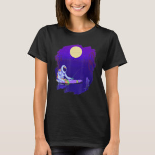 Astronaut Angelboot Weltraum Ozean See Cool Fisch  T-Shirt