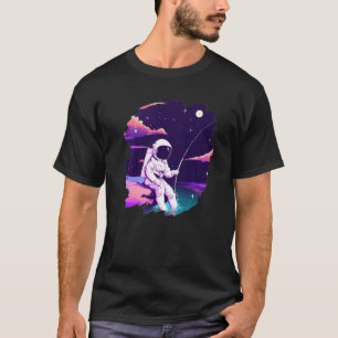 Astronaut Angelboot Weltraum Ozean See Cool Fisch T-Shirt