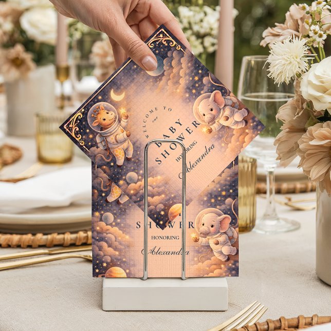 Astronaut Animals Space Baby Shower Serviette (Von Creator hochgeladen)