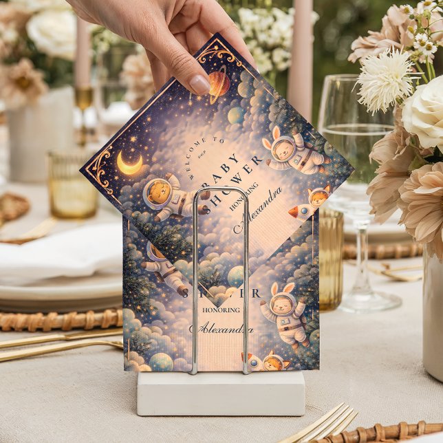 Astronaut Animals Space Baby Shower Serviette (Von Creator hochgeladen)