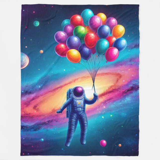 Astronaut Art Fleecedecke (Vorderseite)
