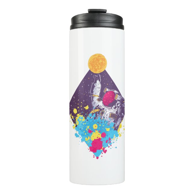 Astronaut Art Thermosbecher (Vorderseite)