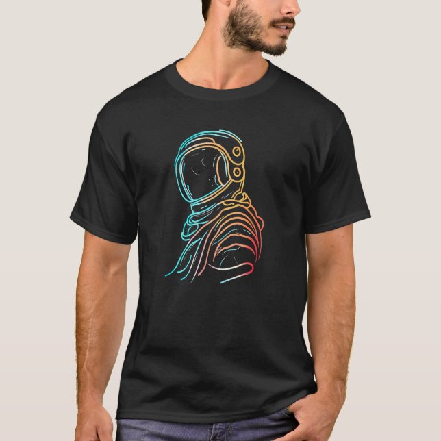 Astronaut  Artistic Outer Space Captain 1 T-Shirt (Vorderseite)